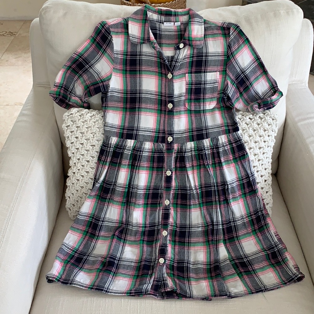 GAP girls button down flannel dress
